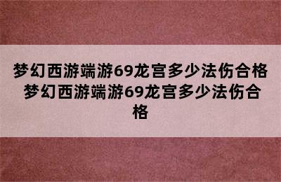 梦幻西游端游69龙宫多少法伤合格 梦幻西游端游69龙宫多少法伤合格